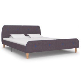 Estructura de cama sin colchón tela taupe 160x200 cm en Camas y somieres | Comprar online en Foro24