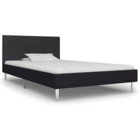 Estructura de cama sin colchón tela negro 90x200 cm en Camas y somieres | Comprar online en Foro24