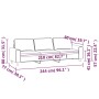 Sofá de 3 plazas de tela de microfibra beige 210 cm
