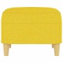 Reposapiés de tela amarillo claro 60x50x41 cm