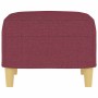 Reposapiés de tela rojo tinto 60x50x41 cm