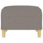 Reposapiés de tela gris taupe 70x55x41 cm