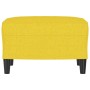 Reposapiés de tela amarillo claro 60x50x41 cm