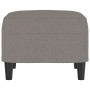 Reposapiés de tela gris taupe 60x50x41 cm