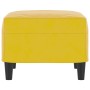 Reposapiés de terciopelo amarillo 60x50x41 cm