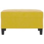 Reposapiés de terciopelo amarillo 70x55x41 cm