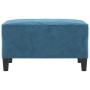 Reposapiés de terciopelo azul 70x55x41 cm
