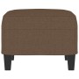 Reposapiés de tela marrón 60x50x41 cm
