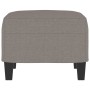 Reposapiés de tela gris taupe 60x50x41 cm