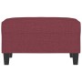 Reposapiés de tela rojo tinto 70x55x41 cm