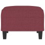 Reposapiés de tela rojo tinto 70x55x41 cm
