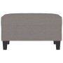 Reposapiés de tela gris taupe 70x55x41 cm