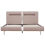 Estructura de cama con LED sin colchón capuchino 135x190 cm