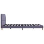 Estructura de cama sin colchón de tela gris claro 135x190 cm