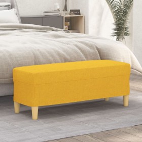Banco de tela amarillo 100x35x41 cm