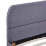Estructura de cama sin colchón de tela gris claro 135x190 cm