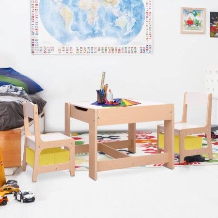 Children's table with 2 MDF chairs by vidaXL, Baby and Toddler Furniture Sets - Ref: Foro24-80284, Price: 120,41 €, Discount: %