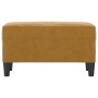 Banco de terciopelo marrón 70x35x41 cm