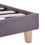 Estructura de cama sin colchón de tela gris topo 90x190 cm