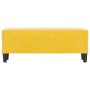 Banco de terciopelo amarillo 100x35x41 cm
