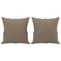 Cojines decorativos 2 uds tela gris taupe 40x40 cm