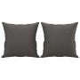 Cojines decorativos 2 uds cuero sintético gris 40x40 cm