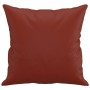 Cojines decorativos 2 uds cuero sintético rojo tinto 40x40 cm