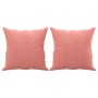 Cojines decorativos 2 uds terciopelo rosa 40x40 cm