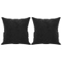 Cojines decorativos 2 uds terciopelo negro 40x40 cm