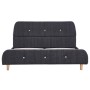 Estructura de cama sin colchón Tela gris oscuro 135x190 cm