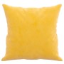 Cojines decorativos 2 uds terciopelo amarillo 40x40 cm