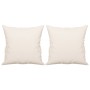 Cojines decorativos 2 uds tela microfibra beige 40x40 cm