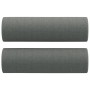 Cojines decorativos 2 uds tela gris oscuro 15x50 cm