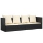 Garden lounger sofa with black synthetic rattan cushions by vidaXL, Loungers - Ref: Foro24-319562, Price: 225,06 €, Discount: %
