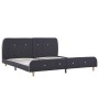 Estructura de cama sin colchón tela gris oscuro 180x200 cm