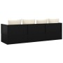 Garden lounger sofa with black synthetic rattan cushions by vidaXL, Loungers - Ref: Foro24-319562, Price: 225,06 €, Discount: %