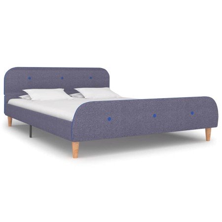 Estructura de cama sin colchón de tela gris claro 135x190 cm en Camas y somieres | Comprar online en Foro24