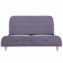 Estructura de cama sin colchón de tela gris claro 135x190 cm