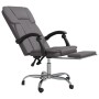 Silla de oficina reclinable cuero sintético gris