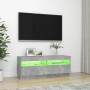 TV-Schrank mit LED-Leuchten betongrau 100x35x40 cm von vidaXL, TV-Möbel - Ref: Foro24-804458, Preis: 91,36 €, Rabatt: %