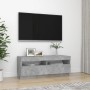 TV-Schrank mit LED-Leuchten betongrau 100x35x40 cm von vidaXL, TV-Möbel - Ref: Foro24-804458, Preis: 91,36 €, Rabatt: %