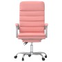 Silla de oficina reclinable masaje cuero sintético rosa