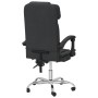 Silla de oficina reclinable masaje cuero sintético negro