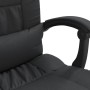 Silla de oficina reclinable masaje cuero sintético negro