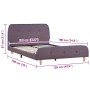 Estructura de cama sin colchón Tela topo 120x190 cm