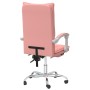 Silla de oficina reclinable cuero sintético rosa