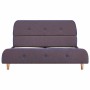 Estructura de cama sin colchón tela taupe 135x190 cm