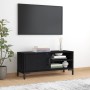 Mueble para TV madera maciza de pino negro 90x30x40 cm en Muebles TV | Comprar online en Foro24