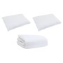 Edredón Otro con almohada 3 pcs Blanco Plumas