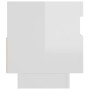 Mueble de TV con luces LED blanco brillante 80x35x40 cm de vidaXL, Muebles TV - Ref: Foro24-804451, Precio: 79,10 €, Descuent...